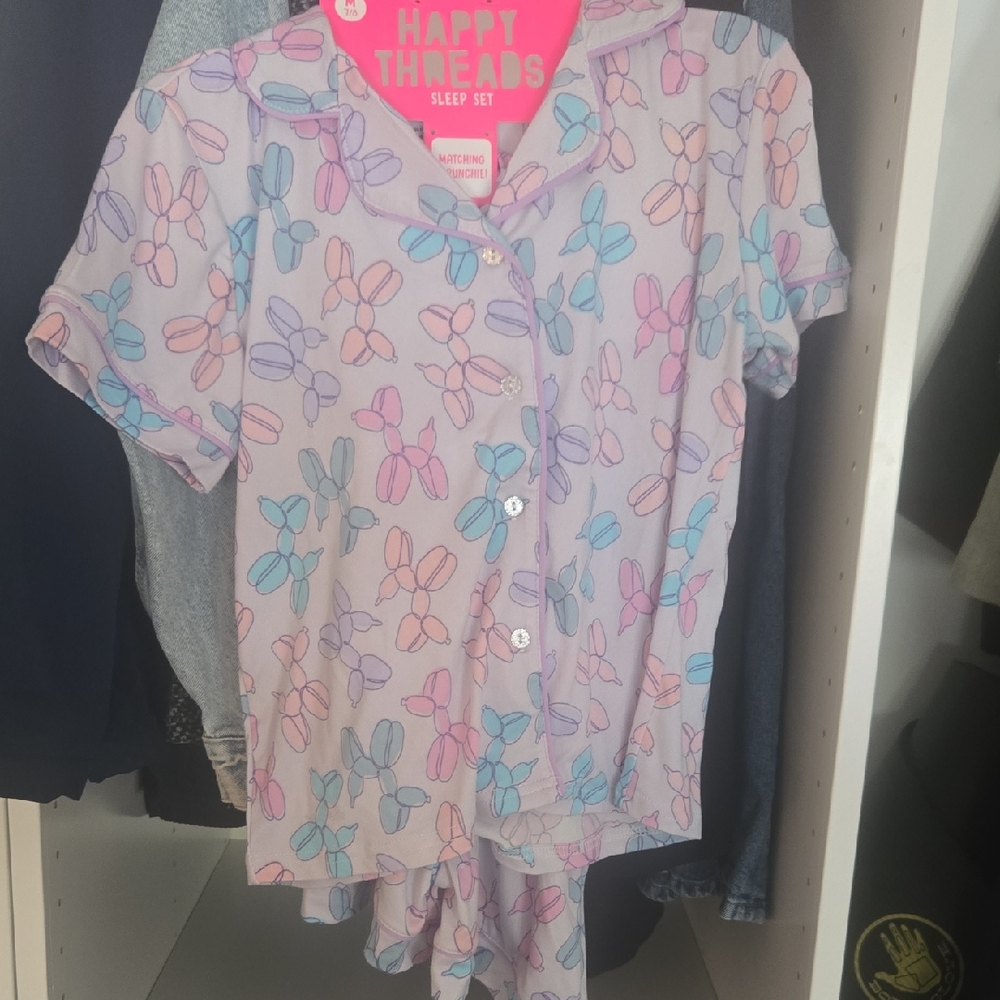 Colorful Butterfly Print Sleep Set